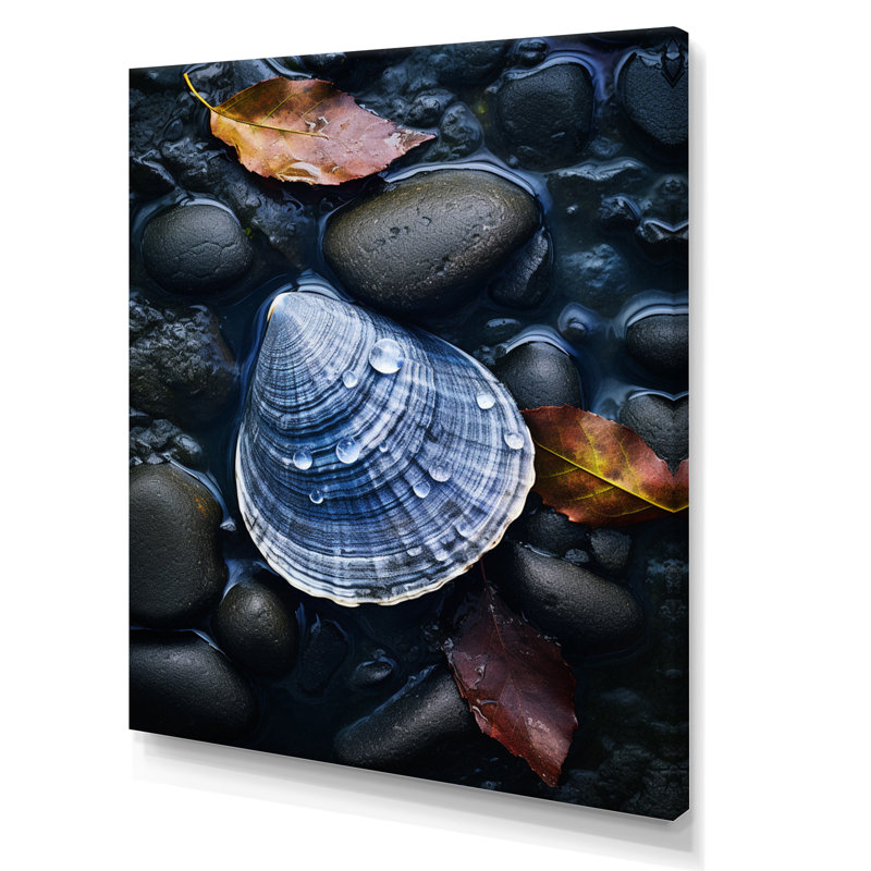 «Kapellen Grey Clam Dappled Profondeurs», reproduction sur toile, H 32 po x l 24 po x P 1 po, Toile tendue