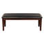 Mobilier de salle à manger rembourré en tissu à finition cerisier classique 1pc