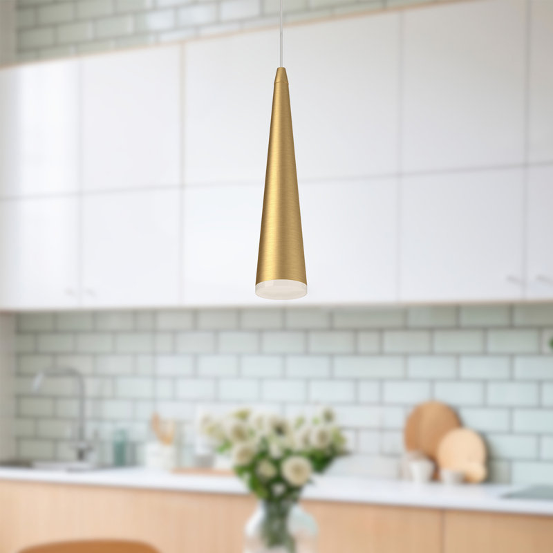 Mina 1 - Light LED Pendant, 12" H x 2.75" W x 2.75" D
