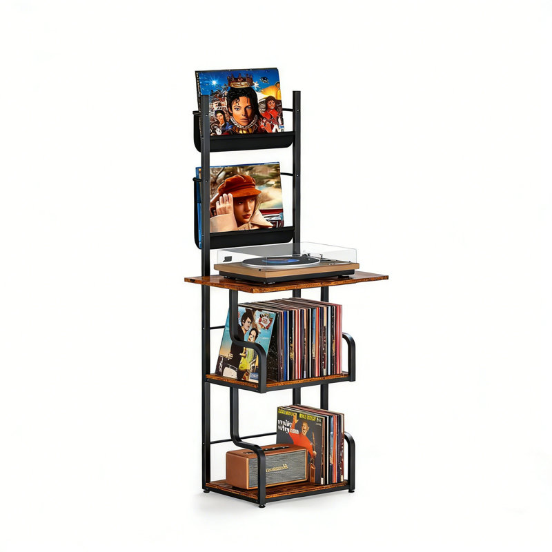 Manufactured Wood,Metal 148cm H Media Shelves