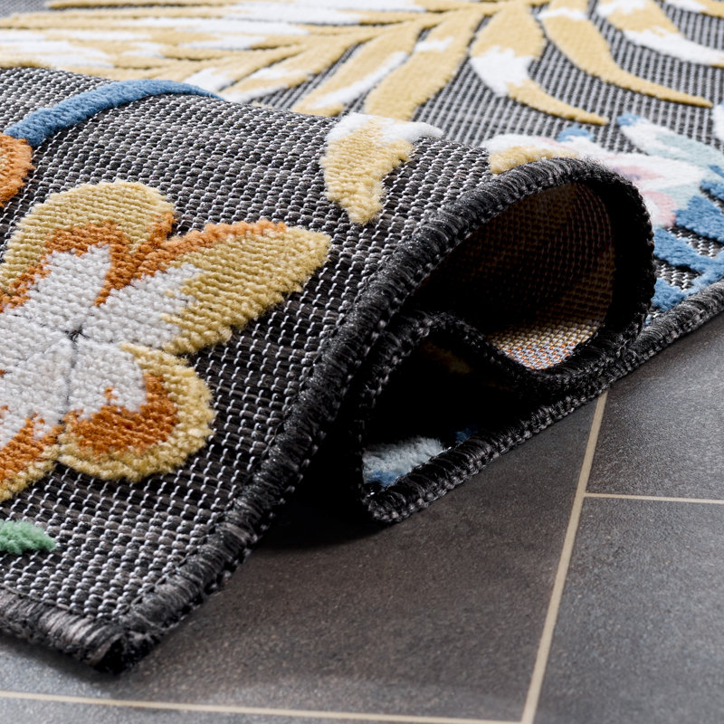 Tapis Cabana 451 à motif floral pour intérieur/extérieur, Rectangle 5'-1 x 7'-6