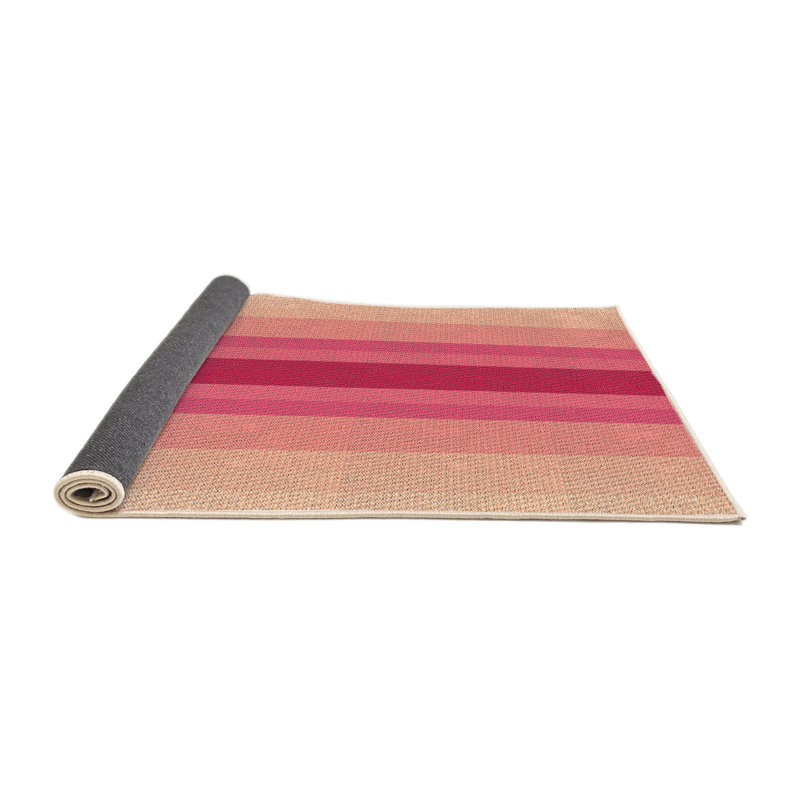Tapis ombré en laine brun / beige / rose, Rond 8 pi