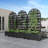 Arch Metal Planter Box with Trellis with Wheels-523546176