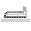 Upholstered Platform Bed With Brick Pattern Headboard And Trundle, Linen Fabric-80995729-80995733