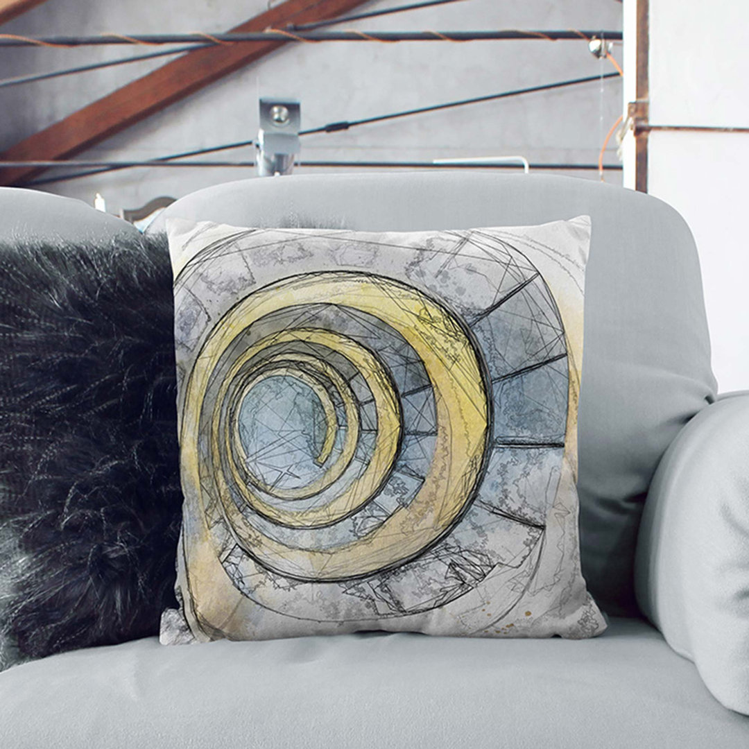 Spiral Staircase in Abstract Cushion with Filling