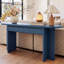Console Mid-Century cannelée avec rangement dissimulé-129765307