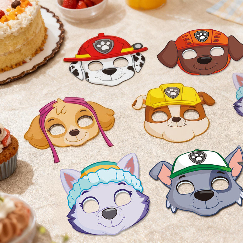 Articles de fête pour chiots, masques d'anniversaire