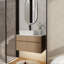 Meuble-lavabo flottant 32 po avec lavabo en céramique et armoire à fermeture en douceur 32 po-1129718072