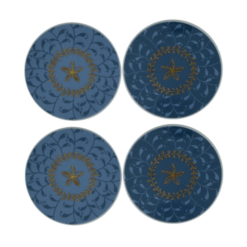 Stoneware Round 4 Piece Coaster Set