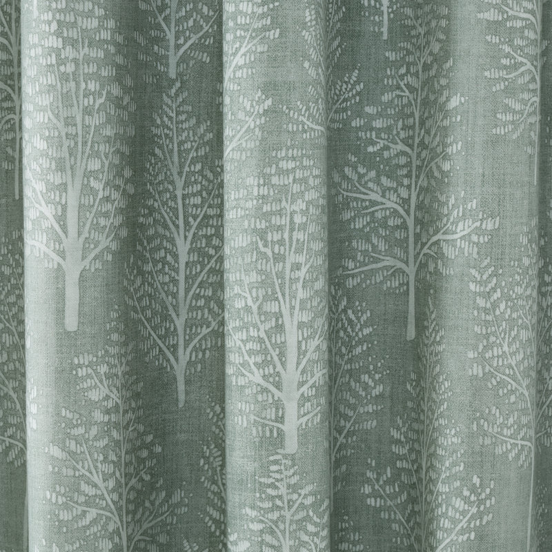 Alder Trees Lined Eyelet Curtains, Green, 229 W x 229 D cm