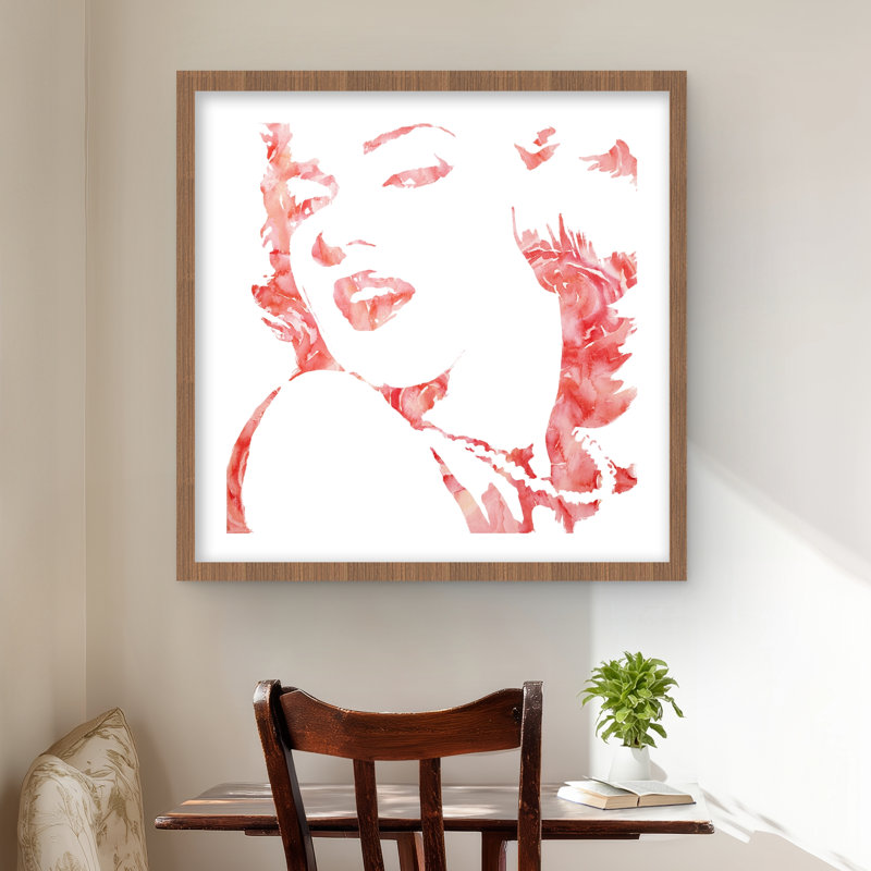 Glamour Marilyn Monroe - romantique rouge, reproduction encadrée, H 24 po x l 24 po