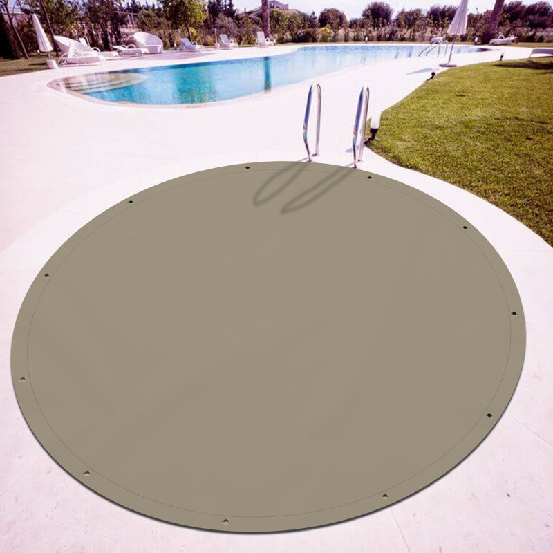 Bâche ronde résistante et imperméable avec œillets et bords renforcés, bâche pour piscine / bateau / tente / terrain de sport