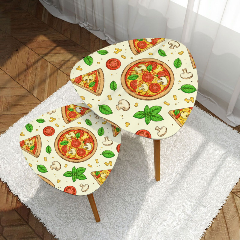 Ensemble de 2 tables basses gigognes Triangle