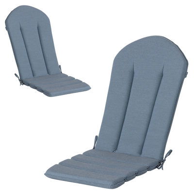 Coussin de chaise de patio 50 po x 20 po, coussin de chaise Adirondack avec sangles (ensemble de 2)