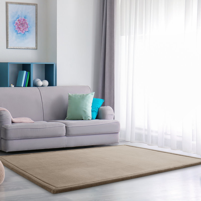 Ahmiyah Solid Colour Area Rug, Rectangular 140 x 200cm