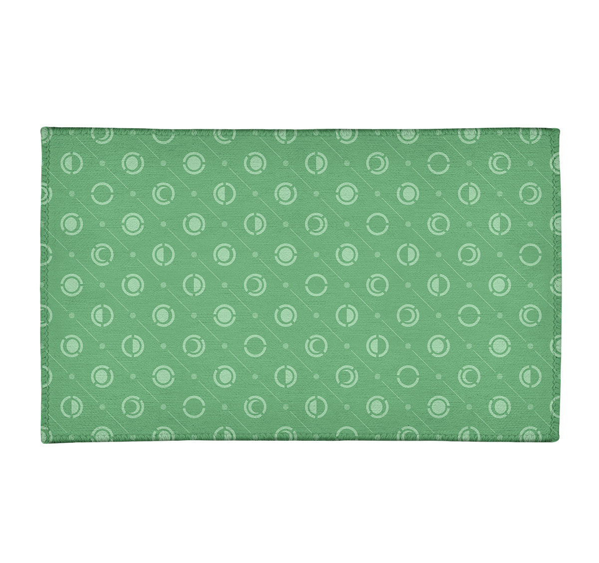 Monochramatic Green Rug East Urban Home Monochrome Moon Phases Light Green/Dark Green Area Rug ...