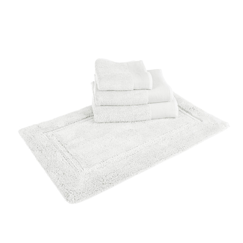 Wahlen Luxury Bamboo Non Slip Bath Mat, White