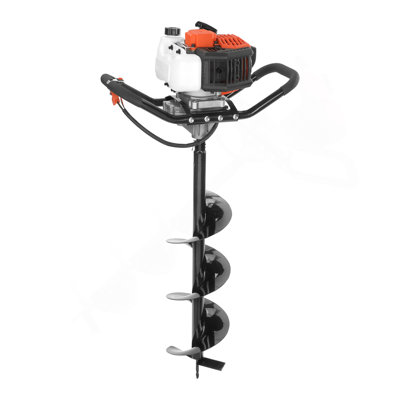 Post Hole Digger, 43Cc 1250W Auger Post Hole Digger, Gas Powered Earth Digger With 8" Earth Auger Drill Bit, 30 Inch Long Alloy Steel Auger, For Farmland, Garden And Plant, EPA Certification
