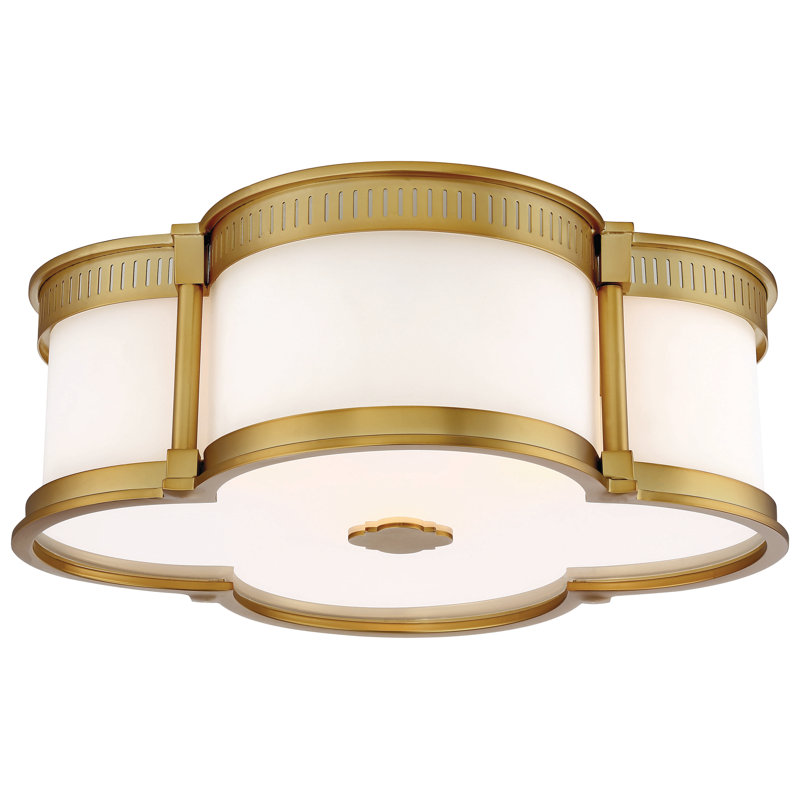 Leija Glass LED Flush Mount, Liberty Gold