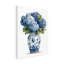 «Wraped Canvas Wall Art - Imagine It Images», Hortensias bleus dans un vase chinois 1, art mural pour salon, chambre à coucher ou bureau - 18 x 24