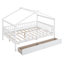 Lit double en bois avec deux tiroirs, blanc-888188742