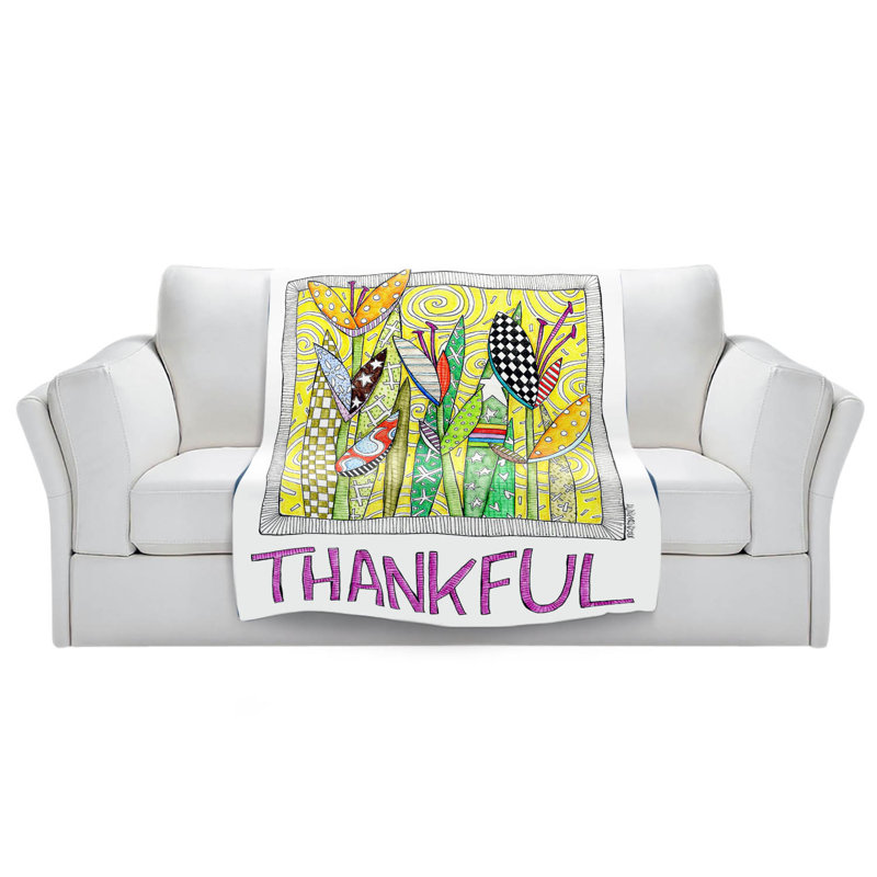  Couverture Thanksful Flowers, 51 po x 60 po