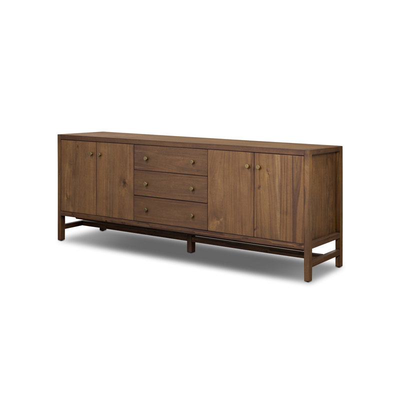 Sullivan Media Console-Saddle Tan, Brown