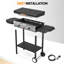 Outdoor 2-in-1 Propane Stove & Griddle With Side Shelves