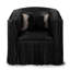Linen Lumbar Pillow with Ostrich Feather Trim-40992933