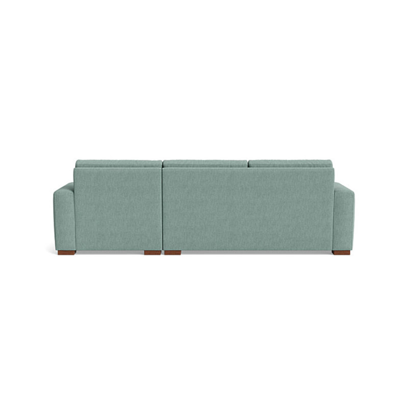 Couch Potato Chaise Sectional, Performance Weave - Spa, Right Hand Facing
