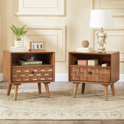 Table de chevet 22 po Mid-Century Modern