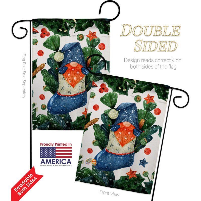 Double Sided 18.5'' H x 13'' W Polyester Garden Flag