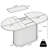 55.11"-70.86" Extendable Dining Table with Striped Legs-808843245