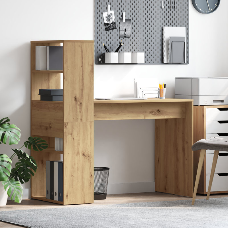 Desk Engineered Wood Medium Desk, Artisan Oak