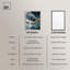 «Power Edge II Shadowbox Print» sarcelle, art abstrait par Art Remedy-115120562-115120561