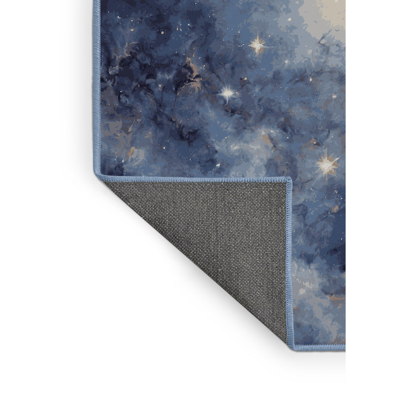 Tapis bleu soyeux et moelleux, Tapis de couloir 2 pi x 5 pi
