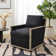 Performance Fabric No Assembly Down Fill Upholstered Swivel Armchair