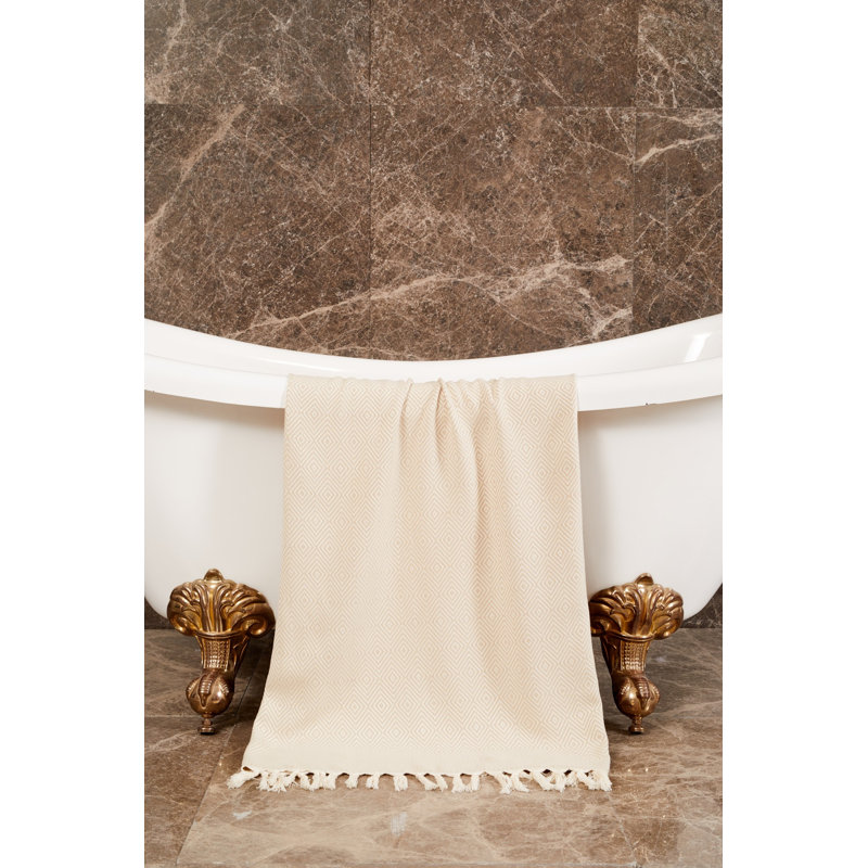 Serviette de plage 100% coton Polla, Beige