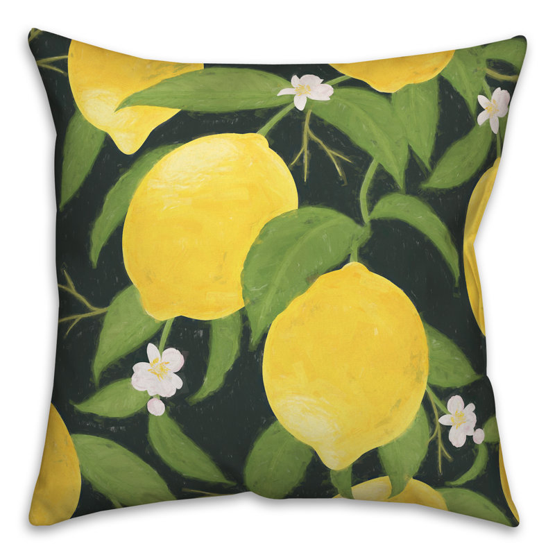 Lemon Square Pillow Cover & Insert