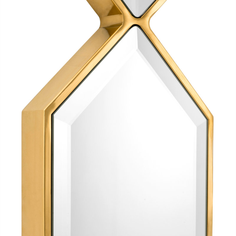Saronno Metal Flat Wall Mirror, Gold