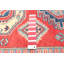 Tapis unique en laine noué à la main 3 pi 5 po x 4 pi 11 po nouvel âge Artimon en rouge / beige / bleu marine