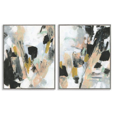  «Black Splatter Abstractions», ensemble de 2 giclées par June Erica Vess