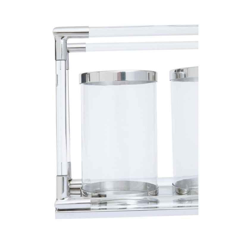 Lucita Stainless Steel Tabletop Lantern