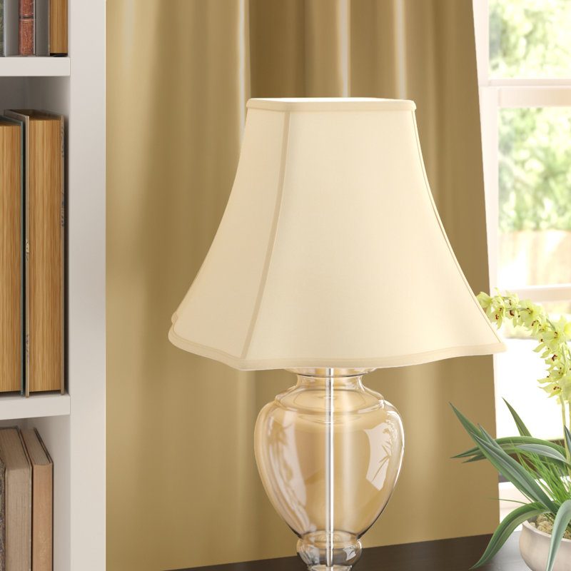 Silk Bell Lamp Shade, Eggshell/Off White, 9.75" H x 12" W x 12" D