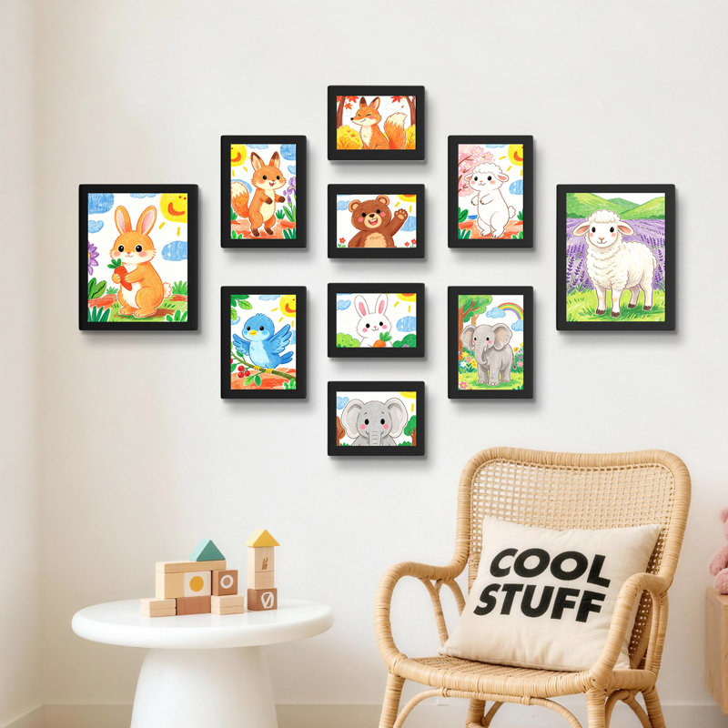 10 Opening Multi Size Collage Photo Frame Gallery Wall Display