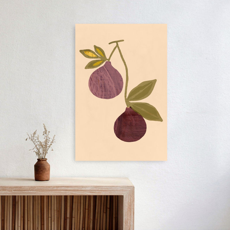 Impression d'art mural de fruits d'automne rustique organique, H 24 po x l 16 po