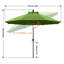 Parasol de marché en oléfine de 2,74 m (9 pi) avec inclinaison et levage à manivelle-1188038421