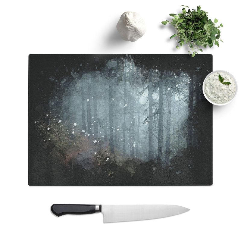 Forest Pathway Paint Splash Chopping Board, 0.4cm H x 28.5cm W x 39cm L