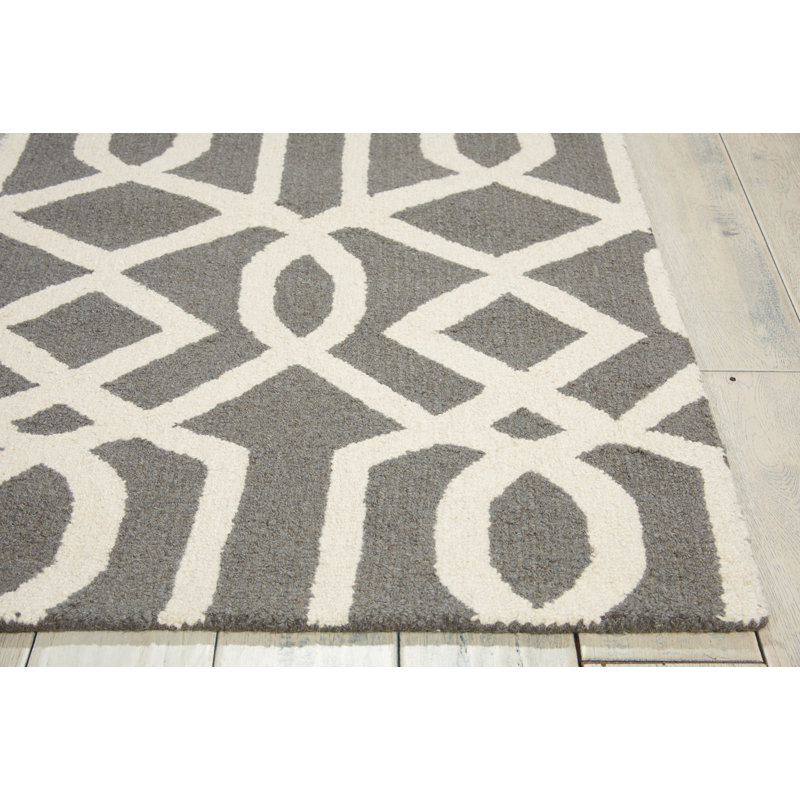 Acevedo Geometric Wool Hand Woven Area Rug, Rectangle 114 x 175cm