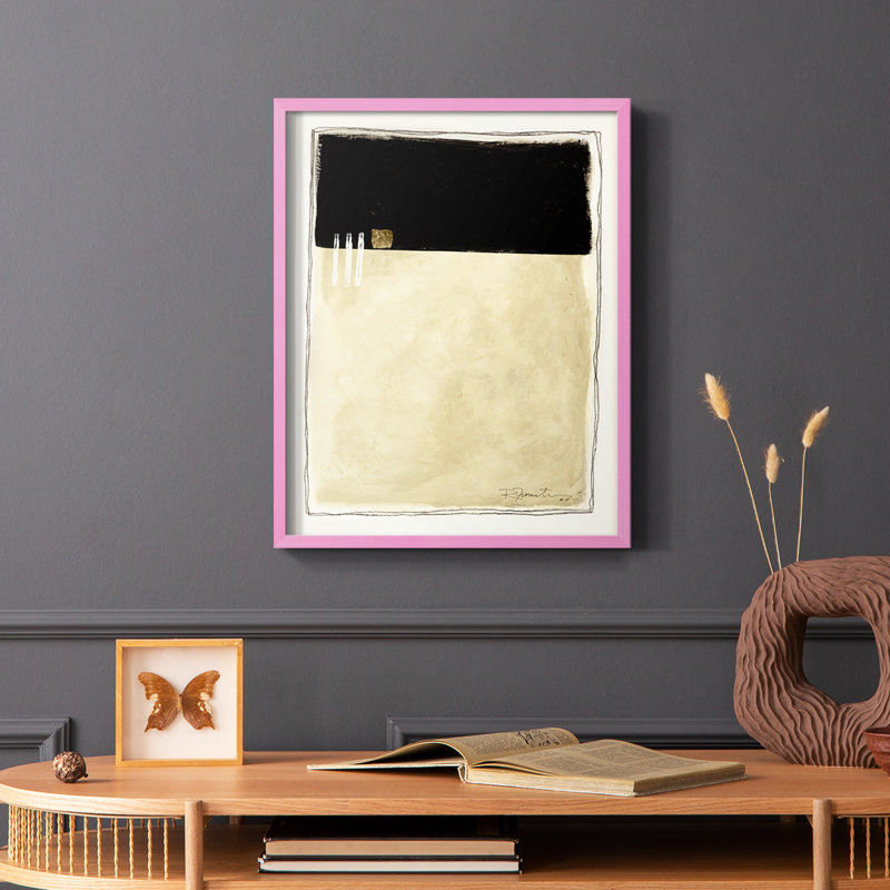 Reproduction encadrée Inner Musing II - bois massif, Rose, H 10 po x l 8 po
